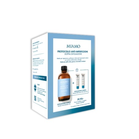 Med Miamo Cofanetto 2025 Esfoliante Anti Imperfezioni 1 Acido Salicilico 120 Ml + 2 Renewal Peel 5 Ml Omaggio