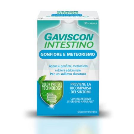 confezione 30 capsule gaviscon intestino gonfiore e meteorismo