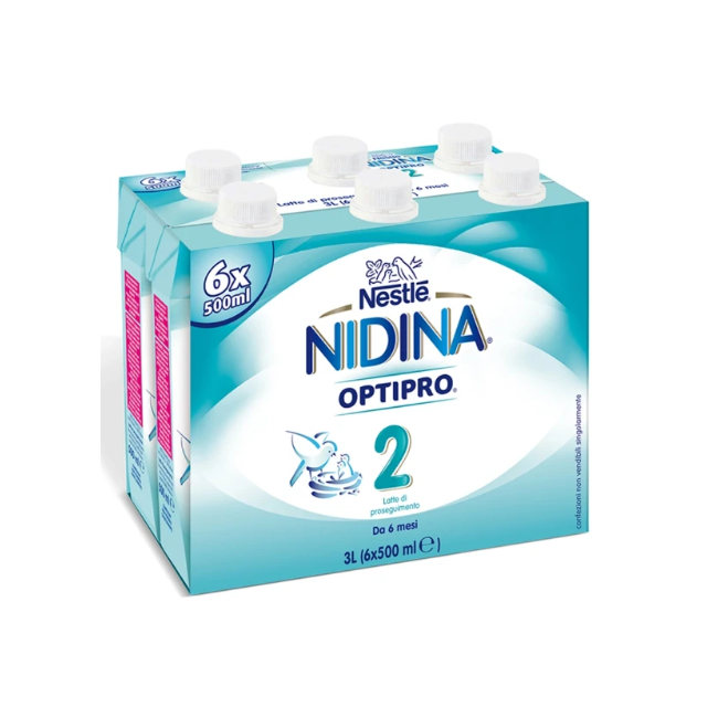 6 pezzi da 500 ml Nidina Optipro 2 liquido