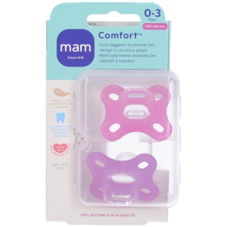 Mam Baby Mam Comfort 0-3 Mesi Silicone Femmina 2 Pezzi