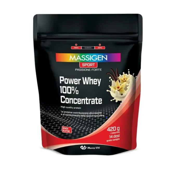 Marco Viti Massigen Sport Power Whey Concentrate Vaniglia 420 G