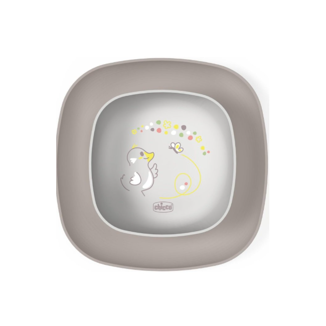 Chicco Ciotola E Piatto Piano 12m+ Grigio