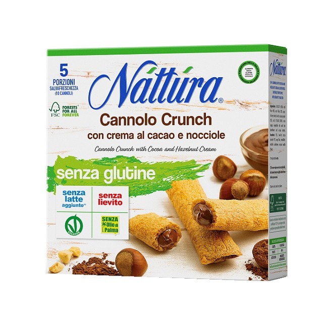 Eurofood Nattura Cannolo Crunch Con Cacao E Nocciole 5 X 25 G