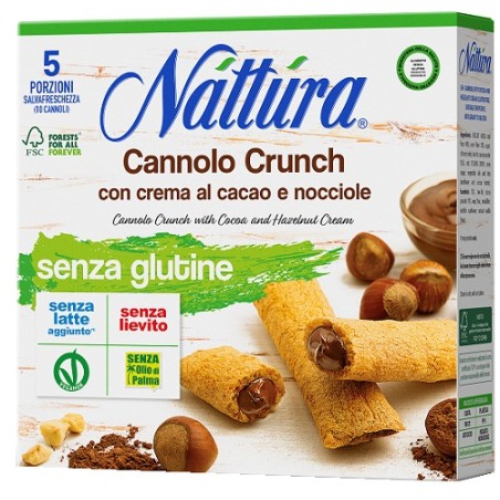 Eurofood Nattura Cannolo Crunch Con Cacao E Nocciole 5 X 25 G