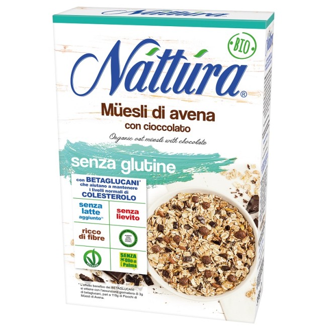 Eurofood Nattura Muesli Di Avena Con Cioccolato Bio 300 G