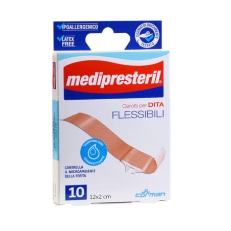 Corman Cerotto Per Dita Medipresteril Flessibile 12x2cm 10 Pezzi