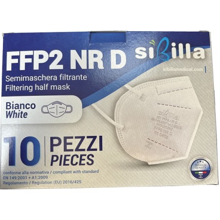 Rotoform Sibilla Mascherina Ffp2 Modello 601 Bianco 10 Pezzi