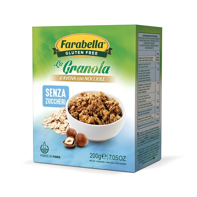 Bioalimenta Farabella Gluten Free La Granola D'avena Con Nocciole Senza Zuccheri Senza Lattosio 200 G