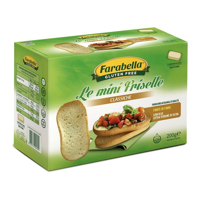 Bioalimenta Farabella Gluten Free Le Mini Friselle Classiche Con Olio Extra Vergine Di Oliva Senza Lattosio 5 Confezioni X 40 G