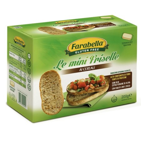 Bioalimenta Farabella Gluten Free Le Mini Friselle Ai Cereali Con Olio Extra Vergine Di Oliva Con Semi Di Lino E Zucca Senza Lat