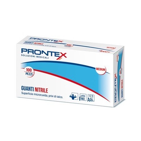 Safety Prontex Guanto In Nitrile Senza Polvere M 7/8 100 Pezzi
