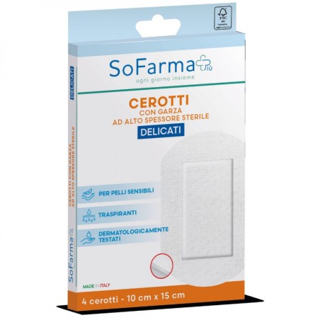 So. Farma. Morra Cerotto Delicato 10x15 Cm 4 Pezzi Sofarmapiu'