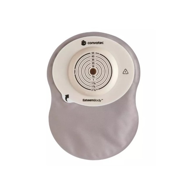 Convatec Sacca Colostomia Esteem Body Fondo Chiuso 4 Mm Opaco Ritagliabile 10-45 Mm 30 Pezzi