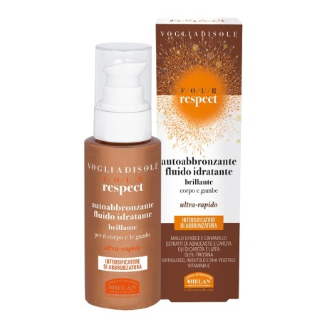 Helan Voglia Di Sole Four Respect Fluido Idratante Brillante Autoabbronzante Naturale Acceleratore Uniformante 100 Ml