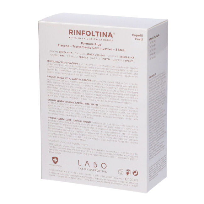 Labo Rinfoltina Formula Plus Capelli Corti 3 Mesi Di Trattamento 100 Ml