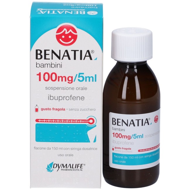 150 ml Sciroppo Gusto Fragola Senza Zucchero Benatia Bambini 100mg/5ml Sospensione Orale