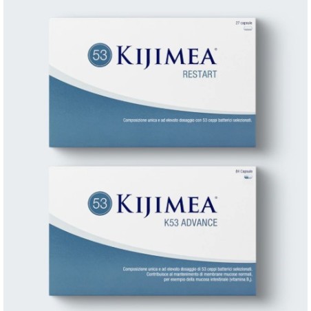 Synformulas Kijimea Complete Kijimea Restart 27 Capsule Da 0,29 G + Kijimea 53 Advance 84 Capsule Da 0,26 G