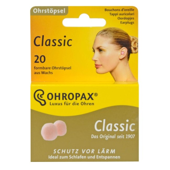 Sofarco Ohropax Tappi Auricolari Classic Cera Ovatta 20 Pezzi
