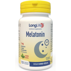 Barattolo da 120 tavolette di Integratore di Melatonina Melatonin da Longlife