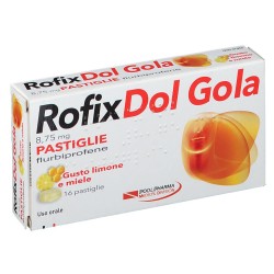 16 Pastiglie gusto limone e miele Rofixdol Gola 8,75 Mg