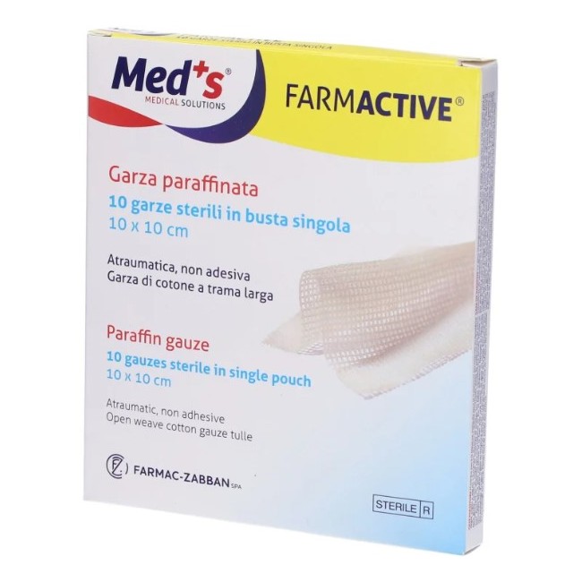 Farmac-zabban Garza Meds Farmactive Paraffinata Sterile 10x10 Cm Scatola 36 Pezzi