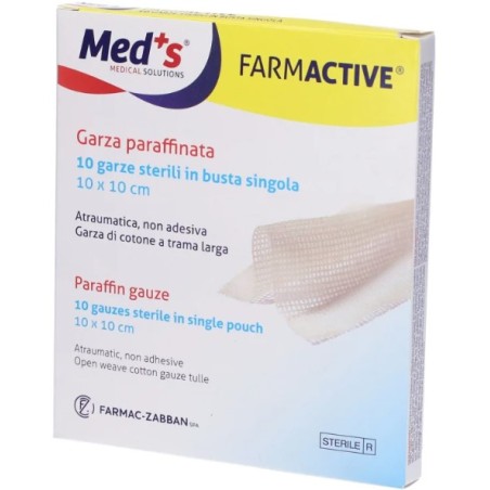 Farmac-zabban Garza Meds Farmactive Paraffinata Sterile 10x10 Cm Scatola 36 Pezzi