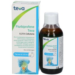 Collutorio 160 ml Flurbiprofene Teva 0,25%