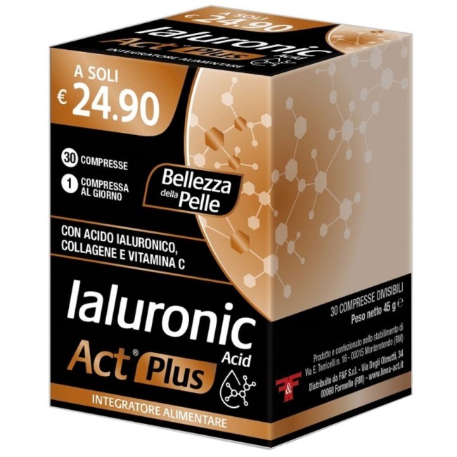 F&f Ialuronic Acid Act Plus 30 Compresse Divisibili