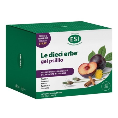 Esi Le Dieci Erbe Gel Psillio 30 Bustine