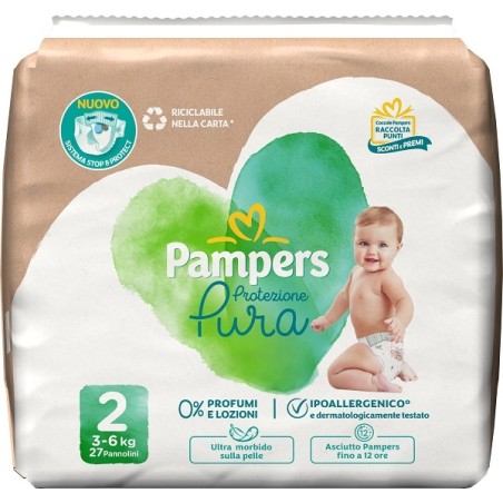 Fater Pampers Protezione Pura Mini Pannolini 27 Pezzi