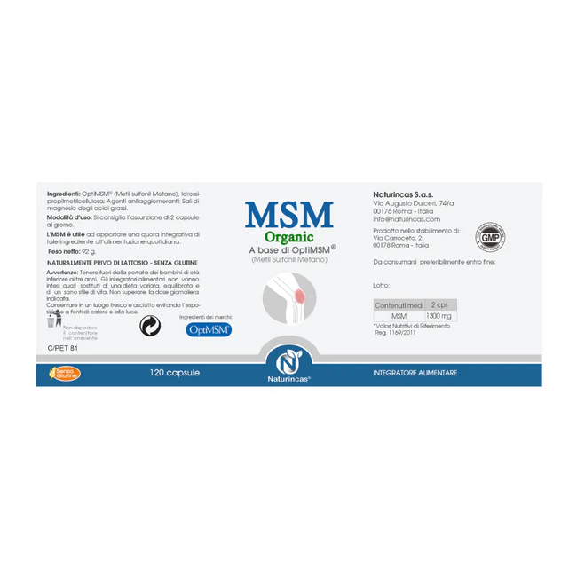 Naturincas Msm Organic 120 Capsule