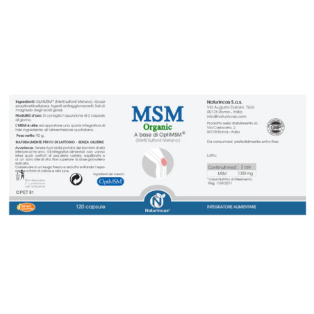 Naturincas Msm Organic 120 Capsule