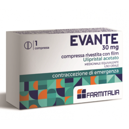 Farmitalia - Soc. Unipers. Evante 30 Mg Compressa Rivestite Con Film Ulipristal Acetato Medicinale Equivalente