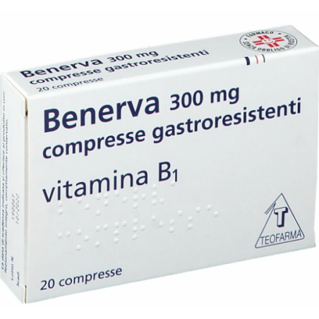 Teofarma Benerva 300 Mg Compresse Gastroresistentitiamina Cloridrato
