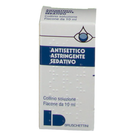 Bruschettini Antisettico Astringente Sedativo Collirio, Soluzione Zinco Solfofenato, Sulfacetamide Sodica, Nafazolina Cloridrato