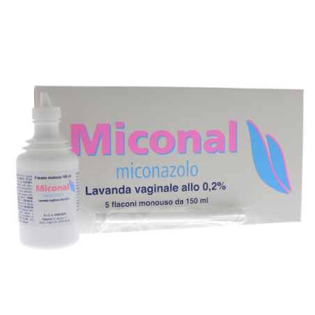 Miconal lavande vaginali 5 flaconi 150 ml 0,2%
