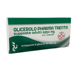 18 supposte Glicerolo Pharma Trenta adulti 2250 mg