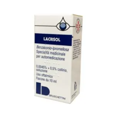 Bruschettini Lacrisol 0.0045% + 0.5 % Collirio, Soluzione Benzalconio Cloruro E Ipromellosa Medicinale Equivalente