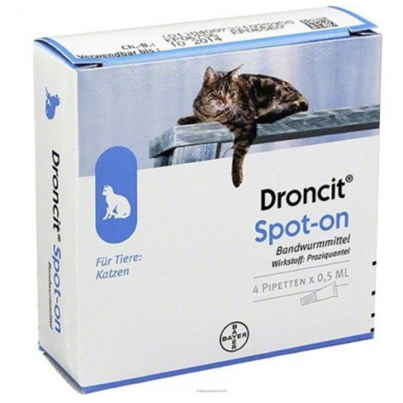 Vetoquinol S. A. Droncit Spot-on 20 Mg Soluzione Spot-on Per Gatti