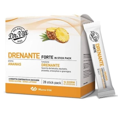 Marco Viti Dr Viti Drenante Forte Ananas 28 Stick Pack Senza Zuccheri