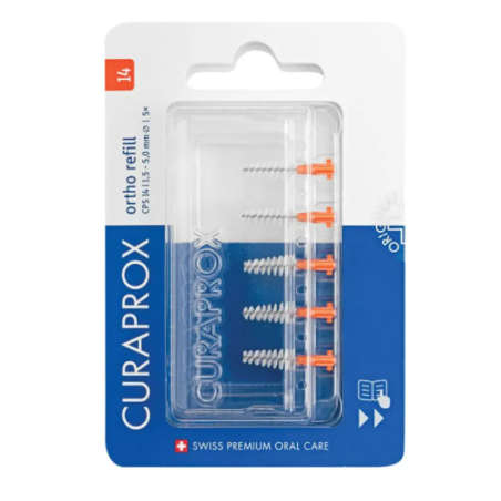 Curaden Healthcare Curaprox Capsule 14 Ortho Refill 5 Scovolini Orange