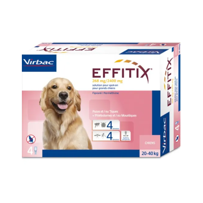 Virbac S. A. Effitix 268 Mg/2400 Mg Soluzione Spot-on Per Cani Di Taglia Grande