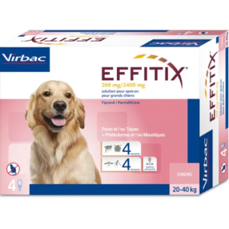 Virbac S. A. Effitix 268 Mg/2400 Mg Soluzione Spot-on Per Cani Di Taglia Grande
