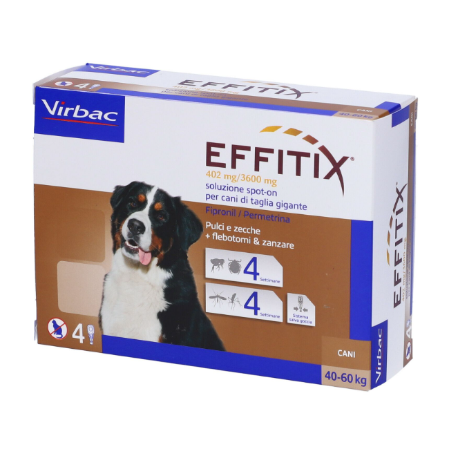 Virbac S. A. Effitix 402 Mg/3600 Mg Soluzione Spot-on Per Cani Di Taglia Gigante