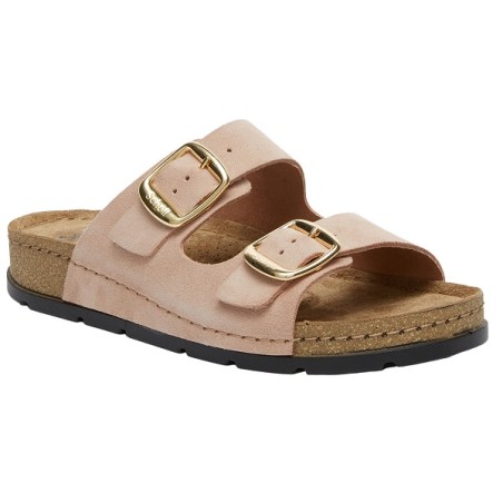 Scholl Calzatura Bora 2 Buckles Suede W Nude 41