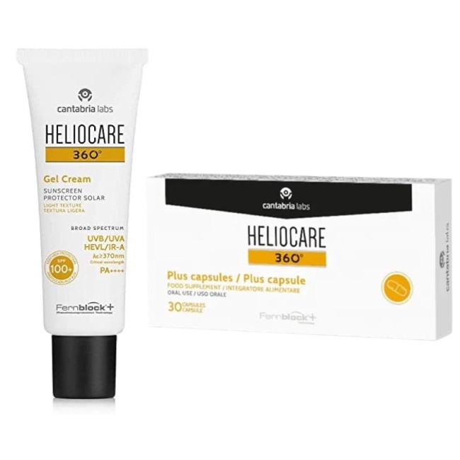 Difa Cooper Heliocare 360 Gelcream 100+ 50 Ml + Heliocare 360 Plus 7 Capsule Campione
