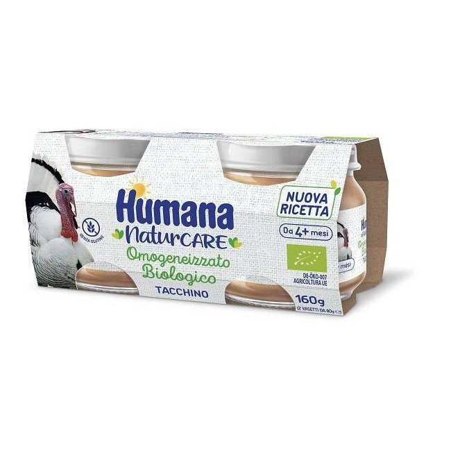 Humana Omogeneizzato Tacchino Bio 2 Vasetti Da 80 G