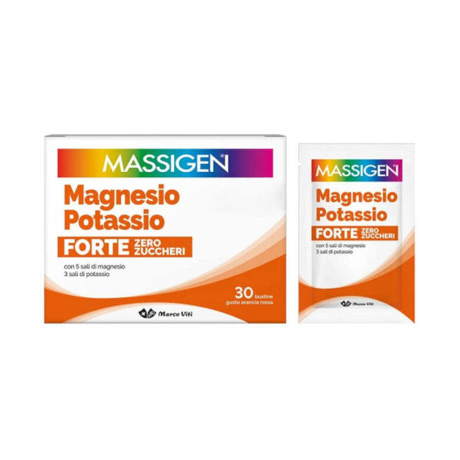 Massigen Magnesio Potassio Forte zero zuccheri 30 Bustine Massigen Magnesio Potassio Forte zero zuccheri 30 Bustine