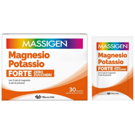 Massigen Magnesio Potassio Forte zero zuccheri 30 Bustine Massigen Magnesio Potassio Forte zero zuccheri 30 Bustine