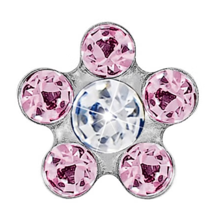 Mast Industria Italiana Fiore 6mm Cristallo/punto Rosa
